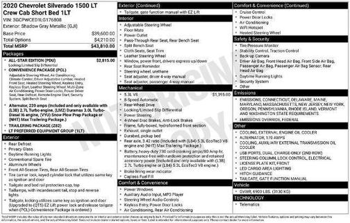 2020 Chevrolet Silverado 1500 LT