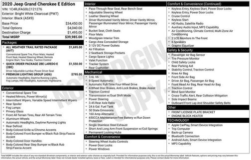 2020 Jeep Grand Cherokee Laredo