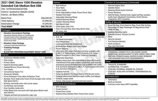 2021 GMC Sierra 1500 Elevation