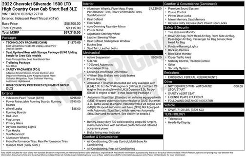 2022 Chevrolet Silverado 1500 High Country