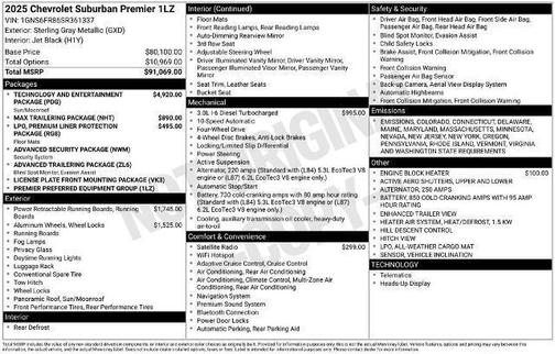 2025 Chevrolet Suburban Premier