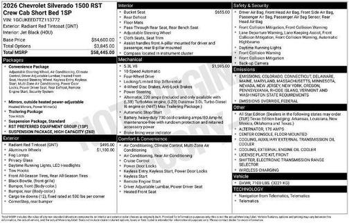 2026 Chevrolet Silverado 1500 RST