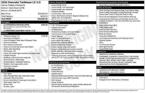 2026 Chevrolet Trailblazer LS