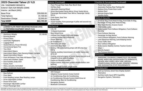 2025 Chevrolet Tahoe LS