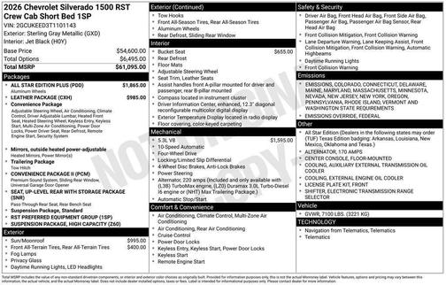 2026 Chevrolet Silverado 1500 RST