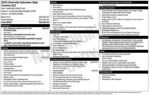 2025 Chevrolet Suburban 4WD High Country