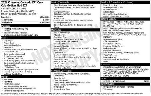 2026 Chevrolet Colorado Z71