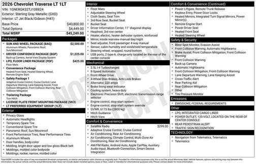 2026 Chevrolet Traverse LT