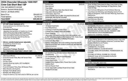 2026 Chevrolet Silverado 1500 RST