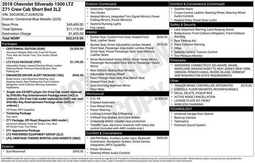 2018 Chevrolet Silverado 1500 LTZ