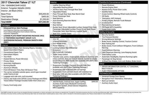 2017 Chevrolet Tahoe LT