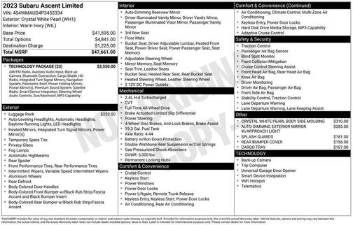 2023 Subaru Ascent Limited 7-Passenger