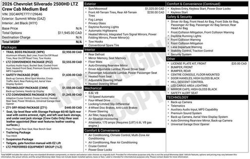 2026 Chevrolet Silverado 2500 LTZ