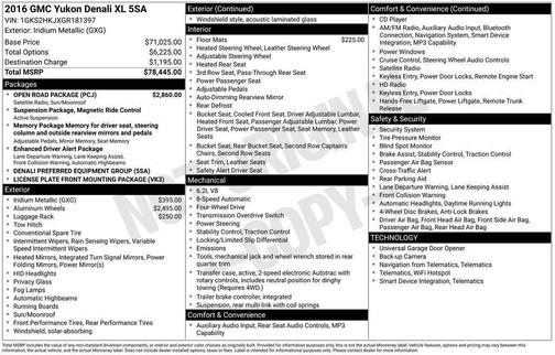 2016 GMC Yukon XL Denali