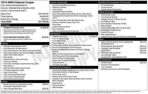 2016 MINI Clubman Cooper