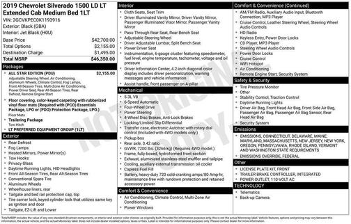 2019 Chevrolet Silverado 1500 1LT