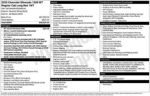 2025 Chevrolet Silverado 1500 WT