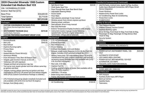 2020 Chevrolet Silverado 1500 Custom