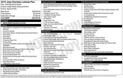 2019 Jeep Cherokee Latitude Plus