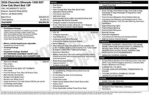 2026 Chevrolet Silverado 1500 RST