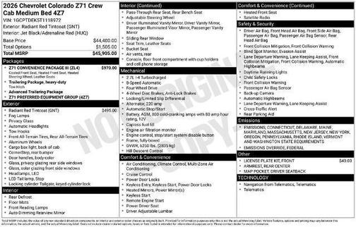 2026 Chevrolet Colorado Z71