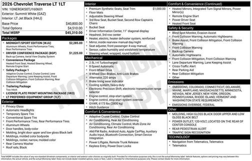 2026 Chevrolet Traverse LT