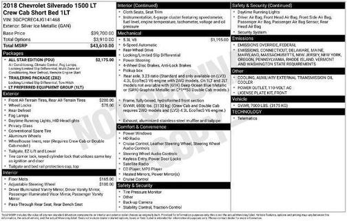 2018 Chevrolet Silverado 1500 1LT