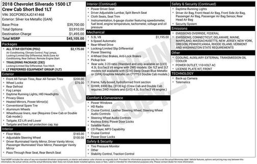 2018 Chevrolet Silverado 1500 1LT