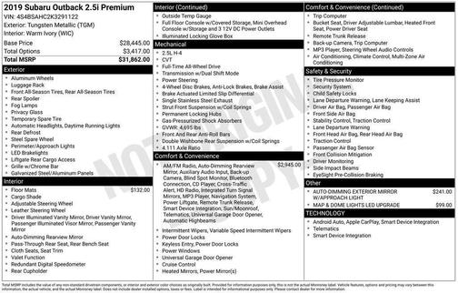 2019 Subaru Outback 2.5i Premium
