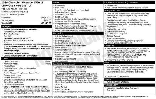 2026 Chevrolet Silverado 1500 LT