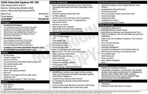 2026 Chevrolet Equinox FWD RS