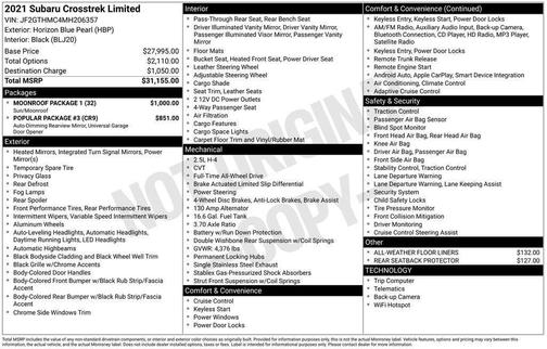 2021 Subaru Crosstrek Limited