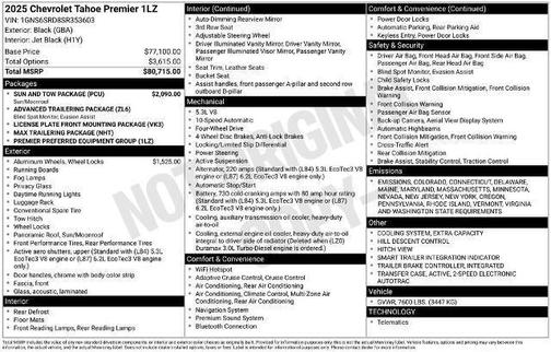 2025 Chevrolet Tahoe Premier