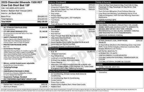 2025 Chevrolet Silverado 1500 RST