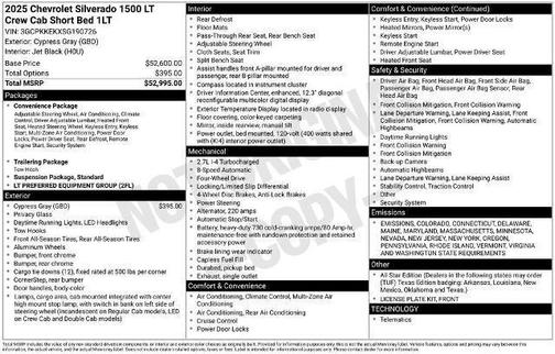 2025 Chevrolet Silverado 1500 LT