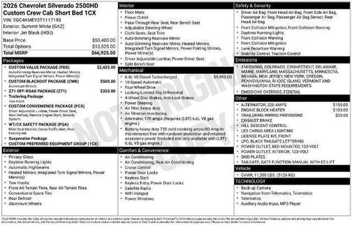 2026 Chevrolet Silverado 2500 Custom