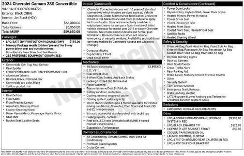 2024 Chevrolet Camaro 2SS