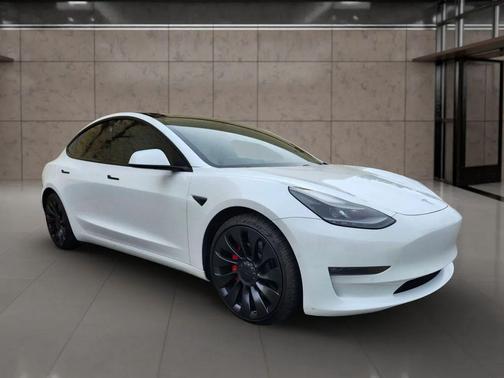 Pearl White Multi-Coat 2021 Tesla Model 3 Performance