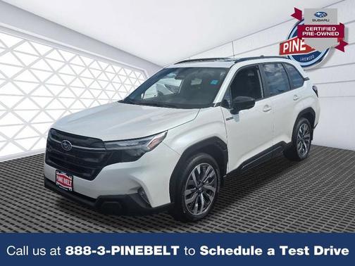 Crystal White Pearl 2025 Subaru Forester Hybrid Touring