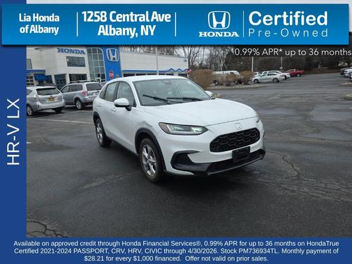 Platinum White Pearl 2023 Honda HR-V LX