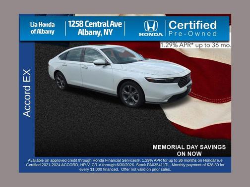 Platinum White Pearl 2023 Honda Accord EX