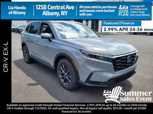 Urban Gray Pearl 2026 Honda CR-V EX-L AWD