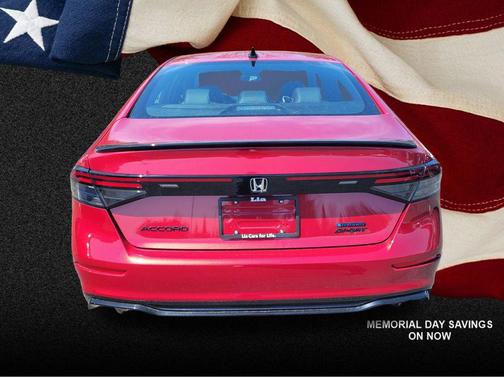 Radiant Red Metallic 2026 Honda Accord Hybrid Sport-L