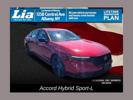 Radiant Red Metallic 2026 Honda Accord Hybrid Sport-L