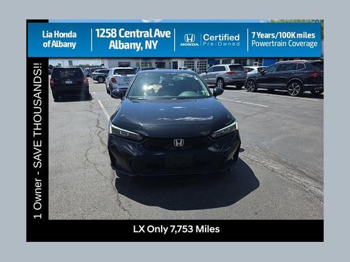 Crystal Black Pearl 2025 Honda Civic LX