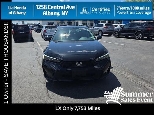 Crystal Black Pearl 2025 Honda Civic LX