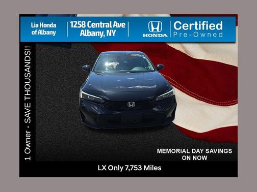 Crystal Black Pearl 2025 Honda Civic LX