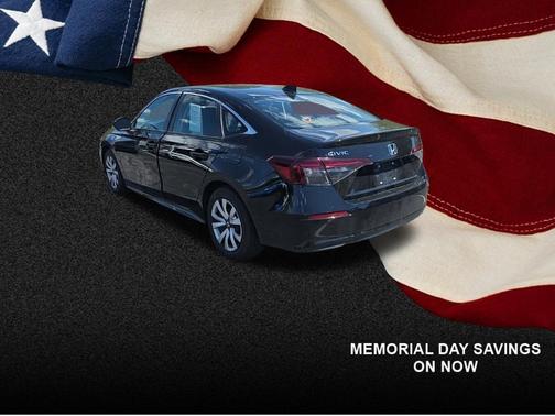 Crystal Black Pearl 2025 Honda Civic LX