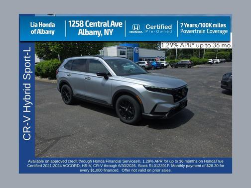 Lunar Silver Metallic 2024 Honda CR-V Hybrid Sport AWD