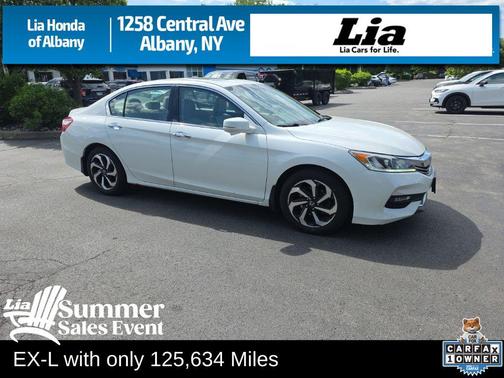 White Orchid Pearl 2017 Honda Accord EX-L